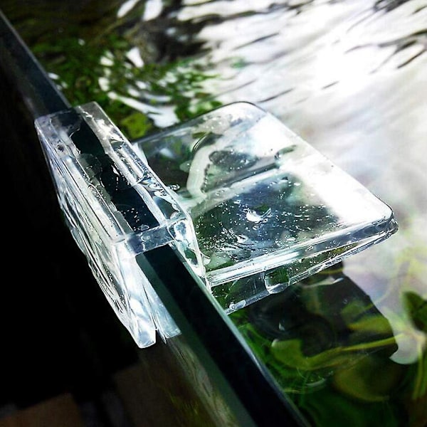 6 stk. 8mm Akryl Akvarium Dækclips Akvarium Fiskekum Glas Dækclips Støtteholder Klar Universal Lågclips til Rammeløse Akvarier