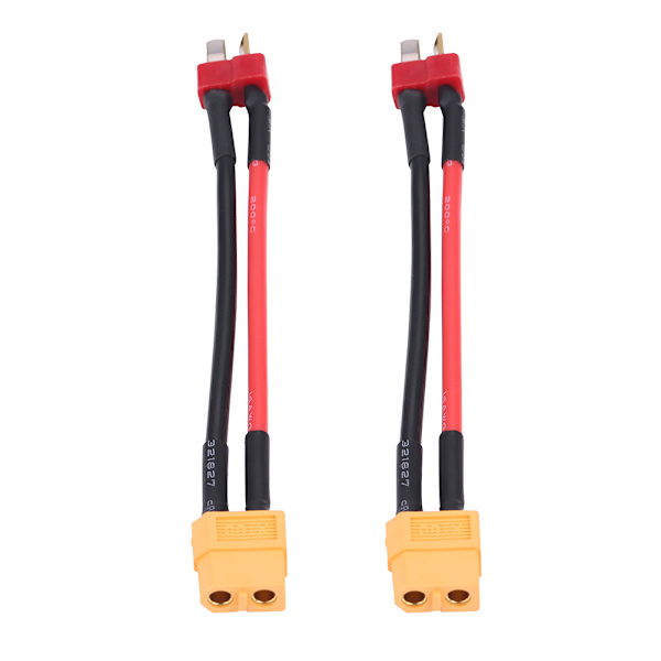 2st/ Set RC Adapter Kontakt Omvandlare Silikonkablar T-kontakt hane till XT60 hona