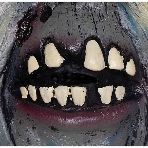 Rådden zombie maske, hovedbeklædning, latex One Size