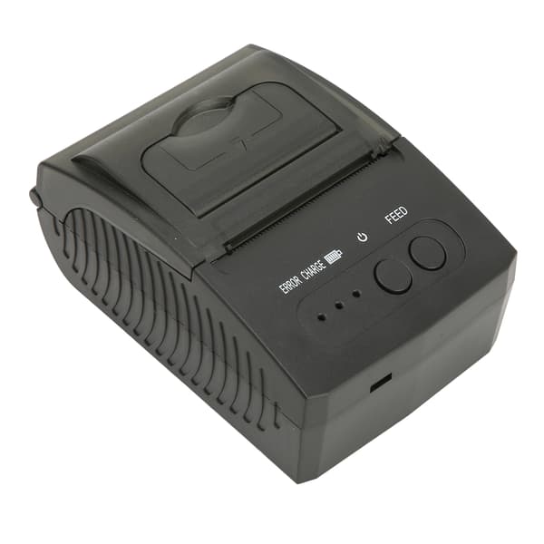 Termisk printer bærbar 58 mm papirbredde 2000 mAh genopladelig termisk etiketprinter 100 til 240 V US-stik