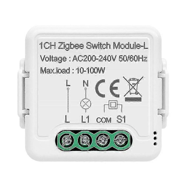 Zigbee 3.0 Tuya Lysdæmper Enkelt Fase Afbrydermodul 1/2/3-vejs Trådløs Lysafbryder 2CH