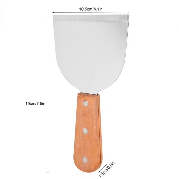 Grillspade i rustfritt stål for BBQ, kjøkken, steking av biff og pannekaker
