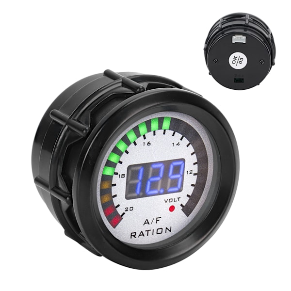 52mm bil luft-drivstoffforholdsmåler LED blå digital for 12V 4/6/8 sylinder bensinbil