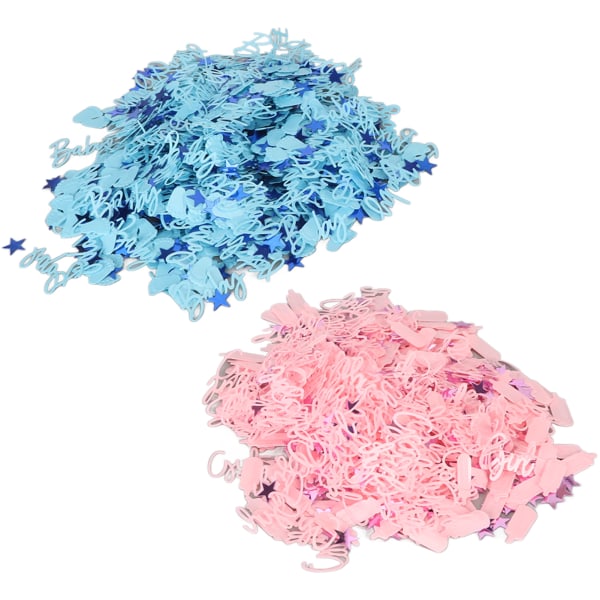 160 g Gender Reveal Confetti Utsökt återanvändbart Gender Reveal Bordskonfetti Rosa Blå Konfetti för Baby Shower Party