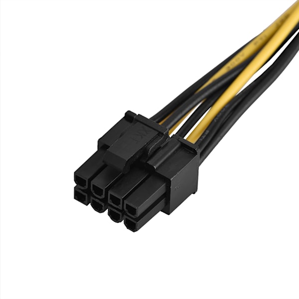 15 pin Dual SATA han til 8 pin hun PCI-E PCI Express strømforsyningsadapterkabel 0,2 m