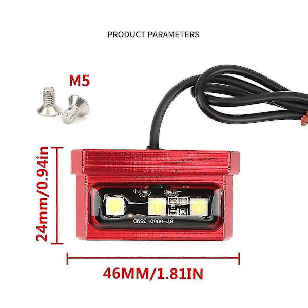 3 Led Motorcykel Nummerplade Lys Dekorativ Baglygte Universal Vandtæt Gul