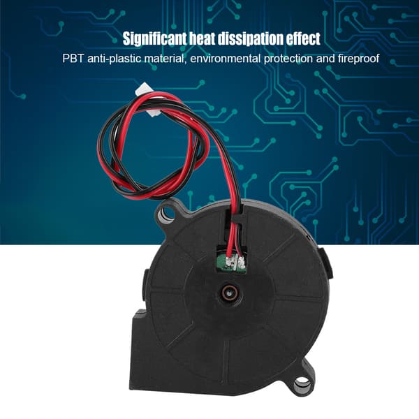 5015 5V Turbo Vifte 3D-printertilbehør Blåser Radiator Kjølevifte PBT Antiplastmateriale