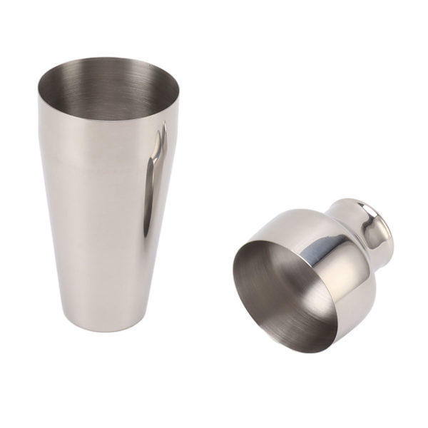 Cocktail Shaker 304 rustfritt stål fransk stil bartender shaker for blandede drinker sølv