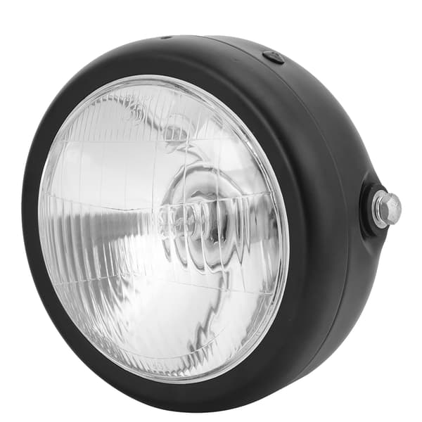 Retro Svart Legering Skal Vit Lins Rund Motorcykel Framlyse Passar för CG125 GN125