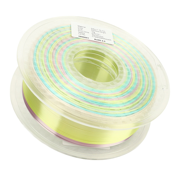 PLA Filament Farvegradient Regnbue Multifarvet Silkeblank 1,75 mm 3D-printer Filament