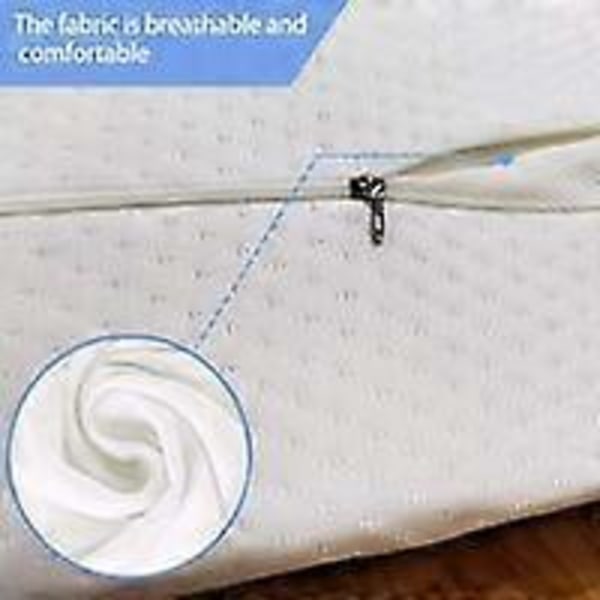 Halvmåne fodstøtte, memory foam fodstøtte pude, hvid
