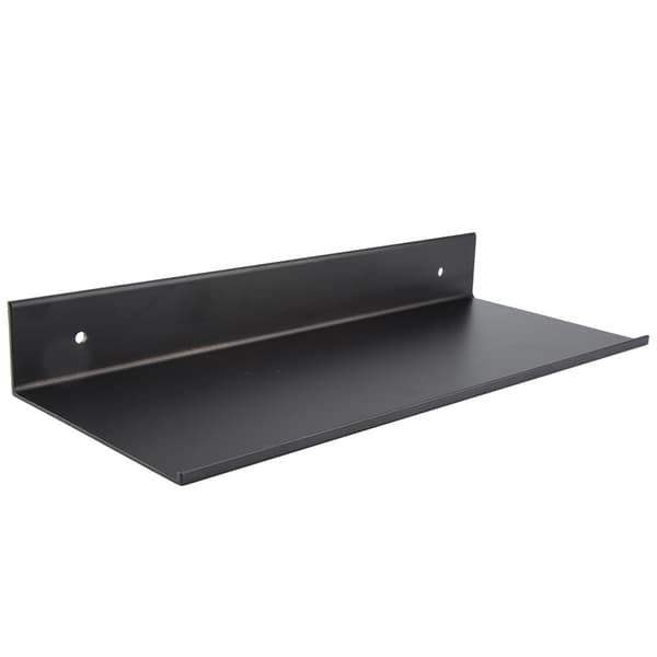 Svart badrum Enkellager Space Aluminium Matt Hylla (#50cm)