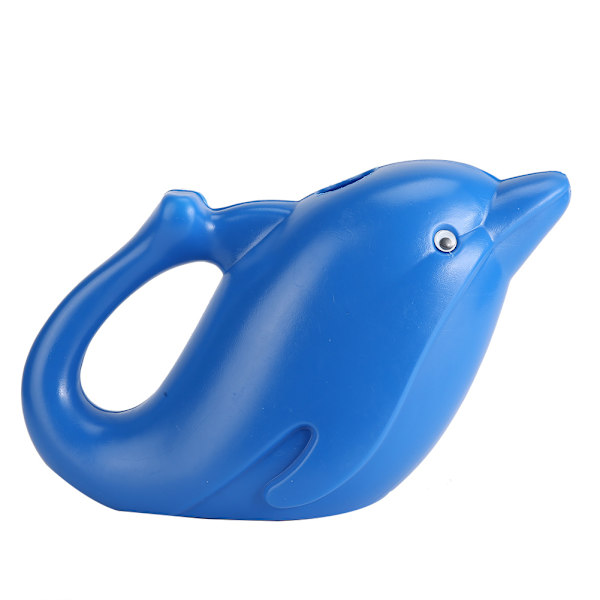 1200ml udendørs børn plastik tegneseriedyr vandkande Strandlegetøj Havearbejde Drys PotBlue Dolphin