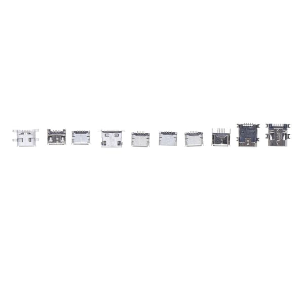 100 st Micro MINI USB honkontakt USB-jackkontakt för hushållsapparater