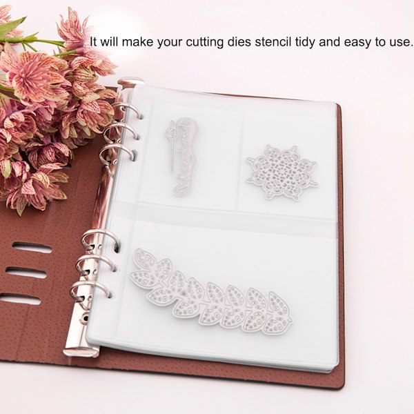Scrapbooking skæremaskiner stencil opbevaringsbog etui samling (5 stk indersider 3 gitter)