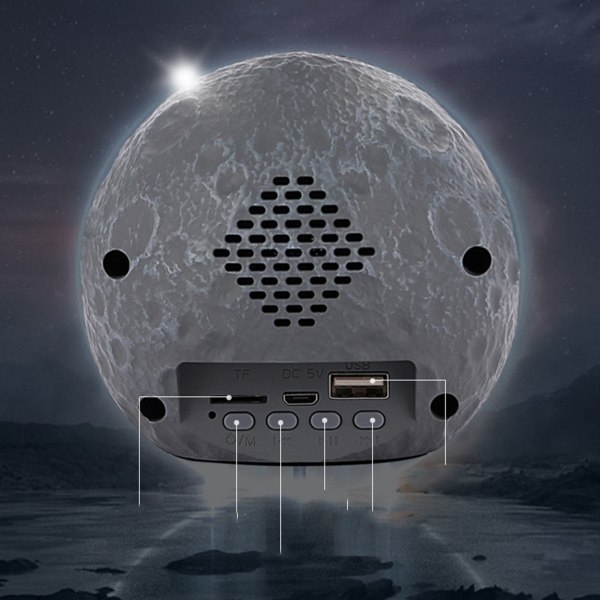 Bluetooth högtalare RGB Light Touch Justering 360 graders Surround Magnetisk Levitation Astronaut Högtalare 598A Guld