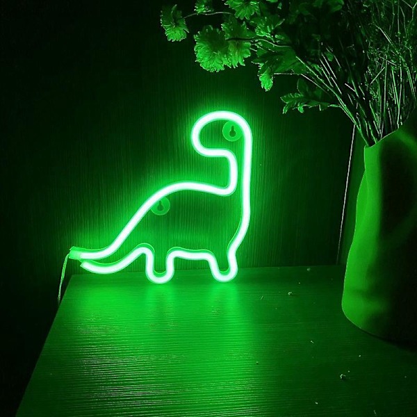 Dinosaur Neon LED Neonskilt Neonlampe Dinosaur USB/Batteridrevet Lys