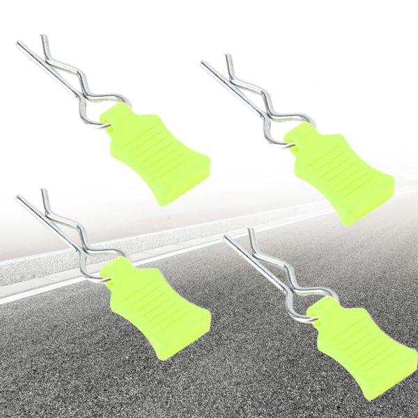 Body Shell Clip Pin Fixing Bracket Set Tillbehörsdel för 1/8 1/10 1/12 RC-bil (Gulgrön)