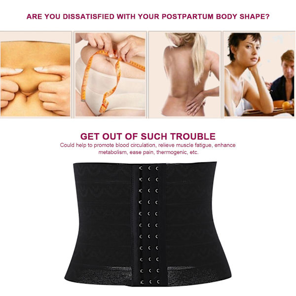 3 Størrelse Postpartum Kvinner Magebelte Elastisk Barselstøtte Postpartum Midjebelte 03#