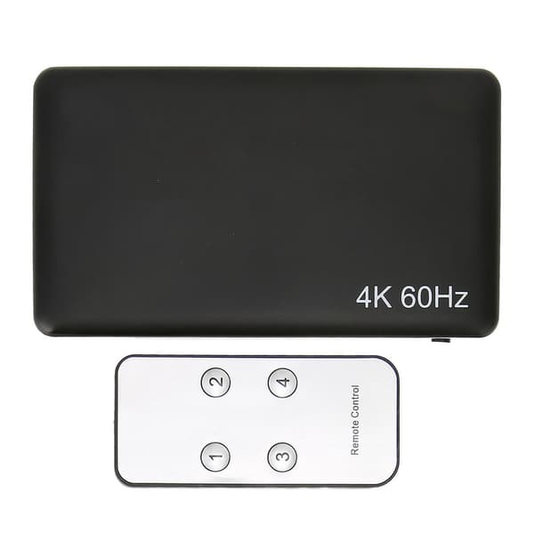 HD Multimedia Interface-bryter 4 inn 1 ut 4K 60Hz fjernkontroll Full HD-videokonverterer for PS4 HDTV 100‑240V EU-plugg