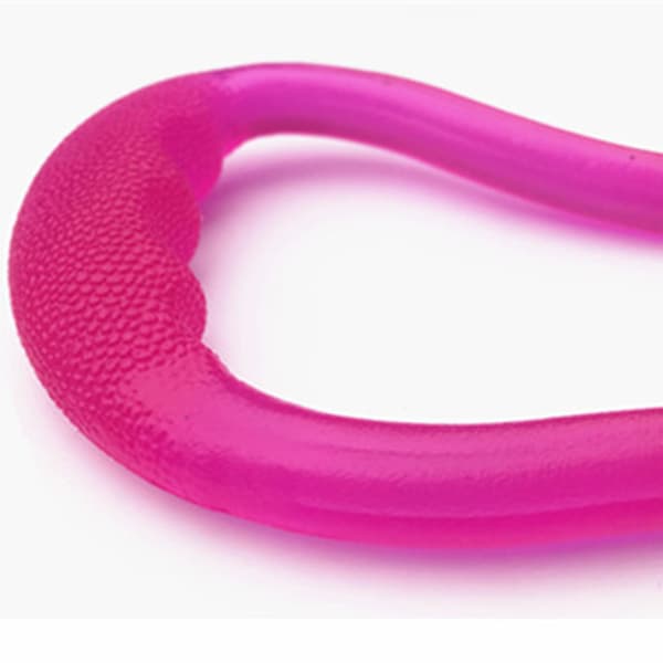 Otte-tegns silikone strækbælte, giftfri, støvafvisende, multifunktionelt elastisk bælte, pink