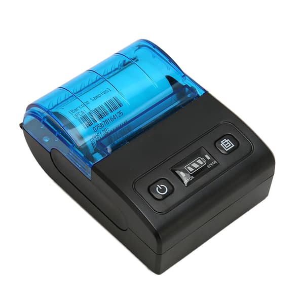 Bærbar termisk printer Multifunktionel Bluetooth 4.0 58 mm Mini termisk kvitteringsprinter til butik Restaurant Virksomhed EU-stik