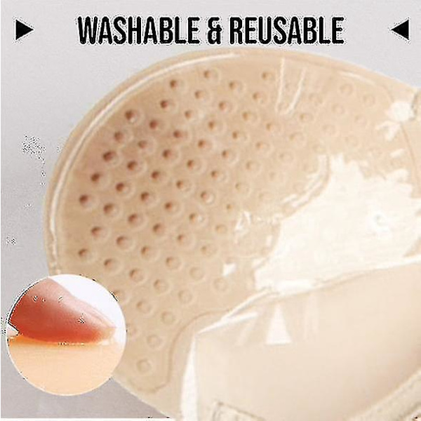 Usynlig selvklæbende push up stropløs rygløs bh til kvinder S beige