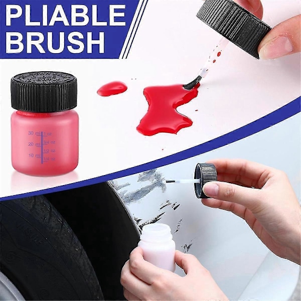 60 st Touch Up Färgflaskor med Applikatorborste och Lock 2 Oz och 1 Oz Flytande Kapacitet Plast