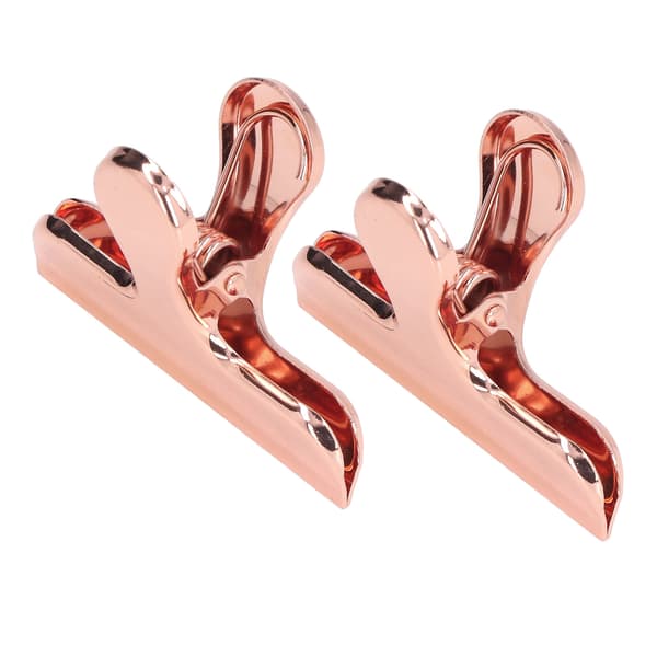 2 stk. Bulldogklemmer Sterk klemme Fast Rustfri Sikker Solid Slitesterk Glatt overflate Mye brukt Klips Rose