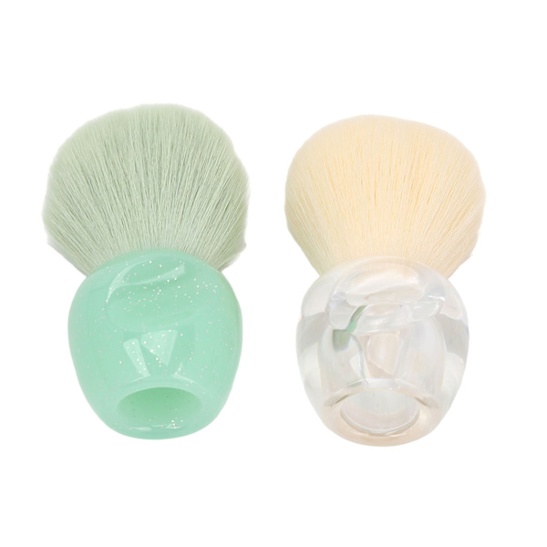 2 stk. Makeup-børste sæt Mini rejse bærbar kosmetisk Blush børster til piger kvinder udendørs hjem