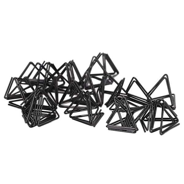 100 stk trekantede papirclips Holdbar metal rustfast trekantet design Søde papirclips til memodokumenter papirer