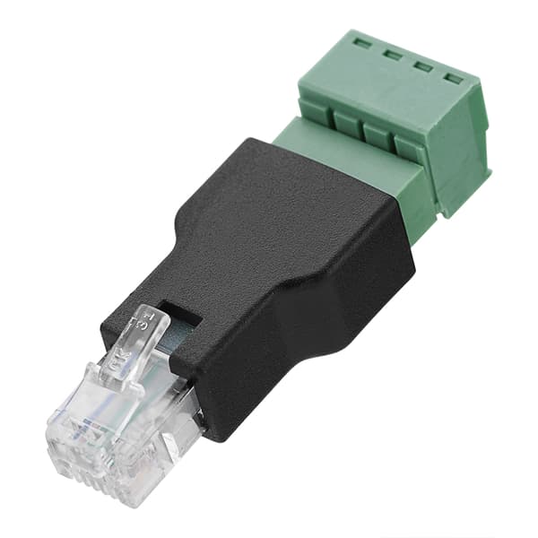 Ethernet-stik RJ11 6P4C Han til 4-benet skrueterminalstik