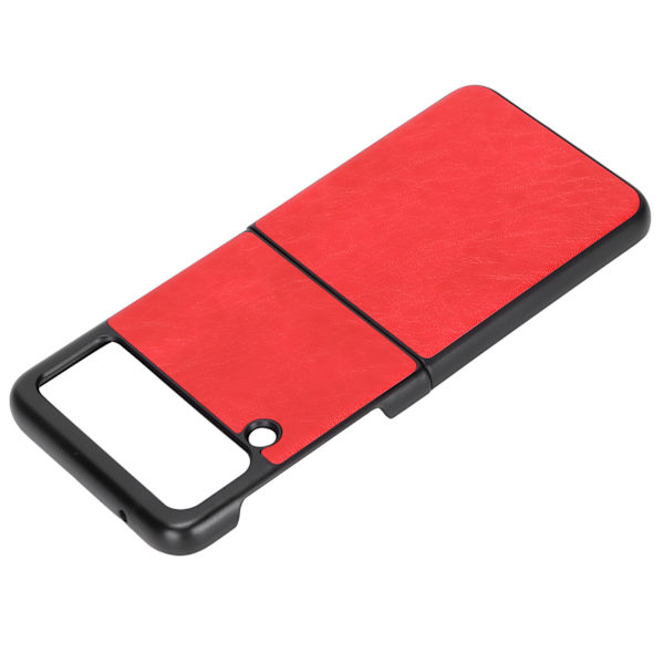Läderfodral för Samsung Galaxy Z Flip 3 mobiltelefon Anti Scratch Shockproof CoverRed