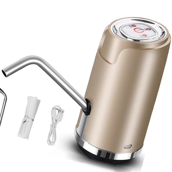 Vattendispenser ABS Elektrisk USB Intelligent Kvantitativ Spraylack Dryckespump för Utomhusbruk Guld