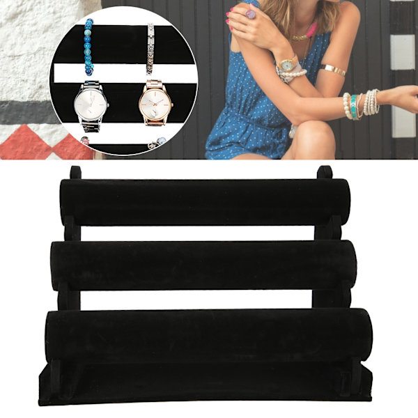Tre lager Watch Display Storage Rack Organizer Armband Smycken Stand Hållare