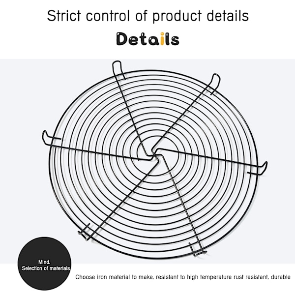 Tarttumaton kakkujen jäähdytysteline pyöreä leivontametallijäähdytysverkko grilli keksialusta