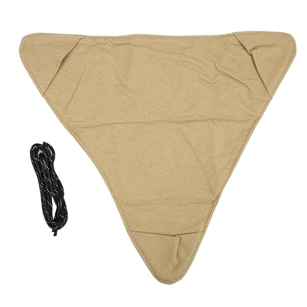 Fällbar Campingpall Tyg Bärbar Lätt Vattentät Mjuk Canvas 36,5 cm Sidolängd Mini Campingpall Tyg Khaki