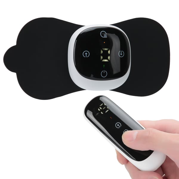 Mini nackmassageapparat smärtlindring EMS cervikal massageplåster trådlös massageplatta vit