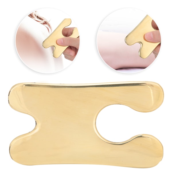 Messing skrabebræt Kropsakupunktur Massage Muskelsmerter Gua Sha Tool
