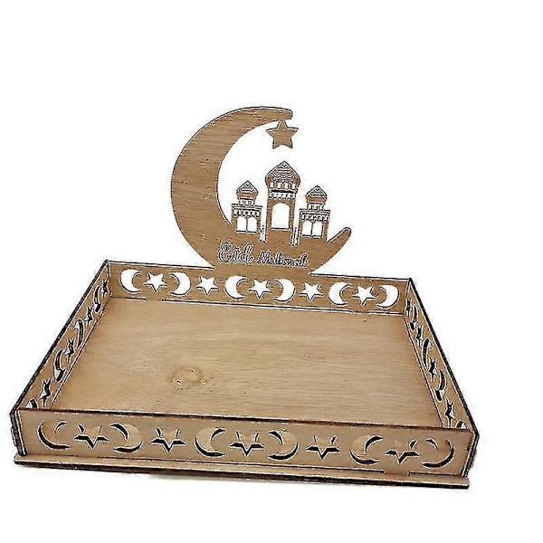 Eid Mubarak Trebrett Firkantet Ramadan Trebrett Måne Stjerne Tallerkener For Servise-a