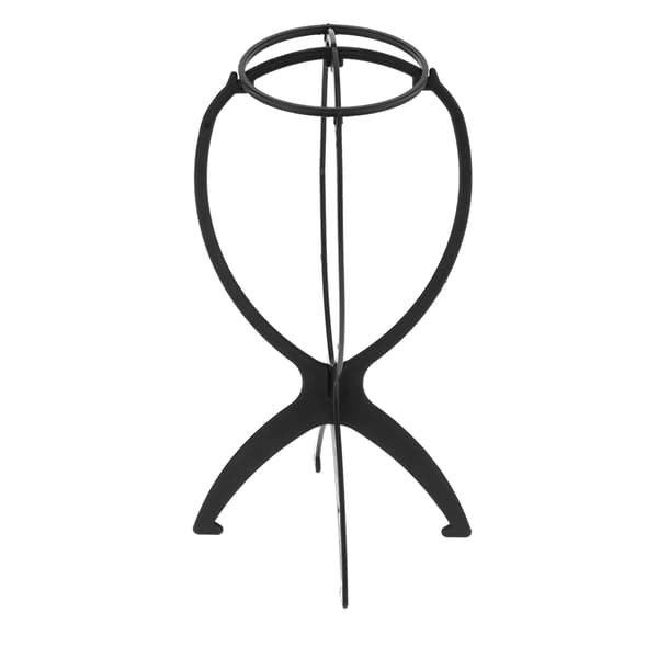 Professionel Parykhoved Stativ Rejse Foldbart Parykdisplay Stativ Holder Rack til Hjemmefrisørsalon Sort