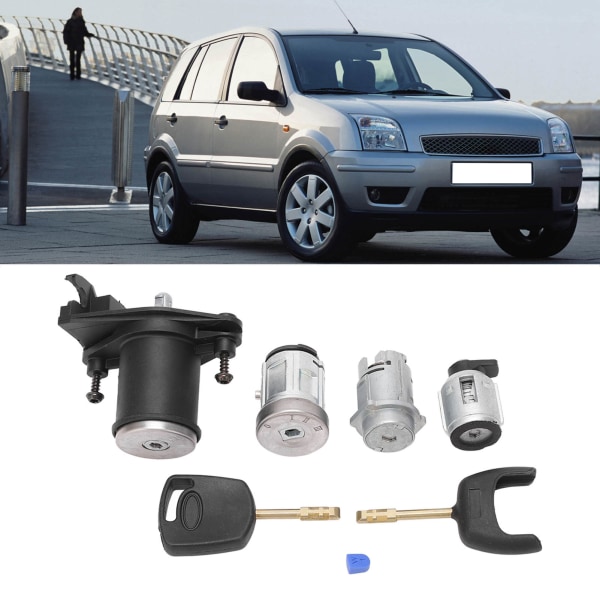 Tenningsstartbryter Dørlås Sylindersett 2S61 A22050 BM Erstatning for Ford Fiesta MK5 Fusion