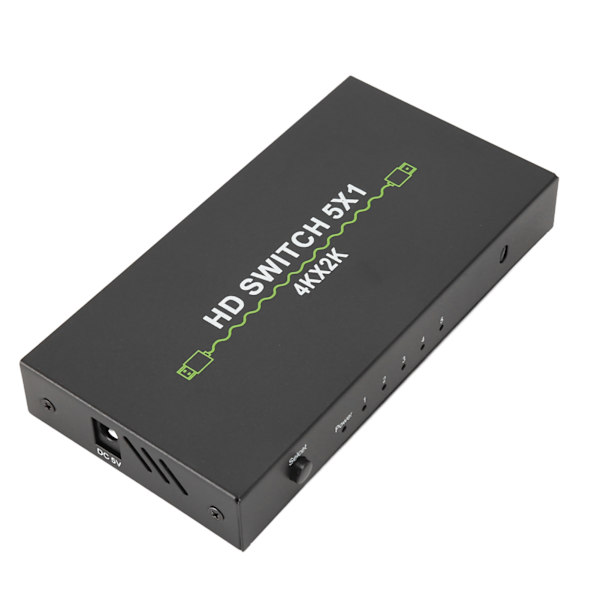 5 inn 1 ut lydsvitsj 4k 30Hz HD-svitsj for datamaskin bærbar PC dekoder smartbokser 100‑240V EU-plugg