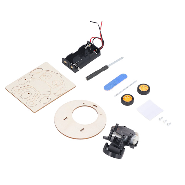 DIY hinderundvikande robot barn trämontering vetenskapsexperiment pedagogisk leksak present 6 år +