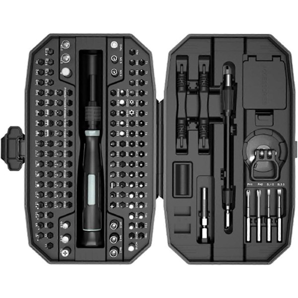 (Musta) 152 in 1 Tarkkuusruuvimeisselisarja, Mini-työkalusarja, Magneettiset korjaustyökalut Torx-kolmiopäillä jne., iPhone, Switch, PS4, PS5, Lasit, Wa