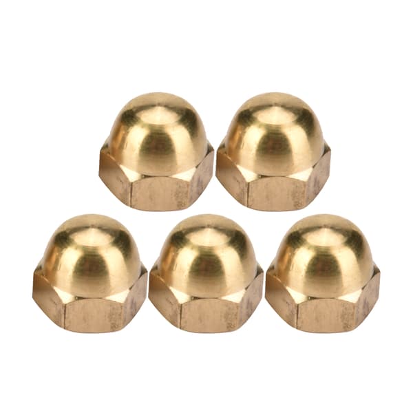 Messing Acorn Nut Kit Dome Hoved Hætte Hex Møtrikker Sæt Køretøjsfastgørelseselementer (M8, 10 stk)