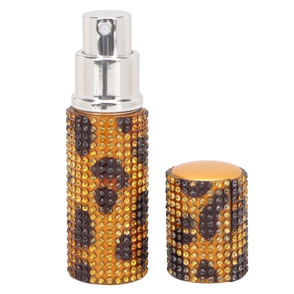 10 ml påfyllbar parfymeflaske Rhinestone Dekor Leopard Print bærbar tom sprayflaske