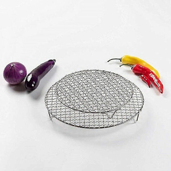 304 Ruostumaton teräs pyöreä grilliverkko - Grilli BBQ Verkot Jäähdytysteline Höyryuuni 180mm