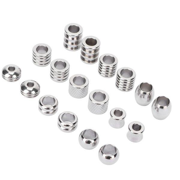 18 st Viking hårpärlor Rostfritt stål Hög hårdhet Perfekt storlek Enkel design Bred applikation Dread Beads