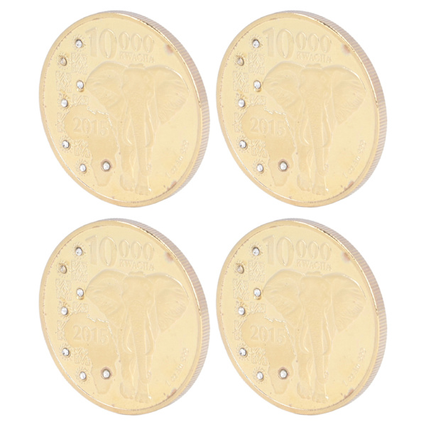 4 sæt Mindemønter 4 cm/1,6 tommer Diameter Zink Legering Materiale Elegant Stil Kompakt Individuel Samleobjekt Gave